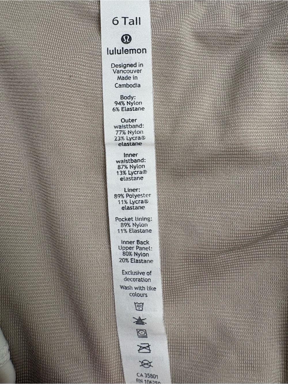 Lululemon Speed Up Lined Shorts 4” | White | Size 6 Tall - Picture 7 of 7